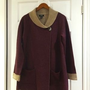 Jones & Co jones Newyork Button top wool blend sweater two color